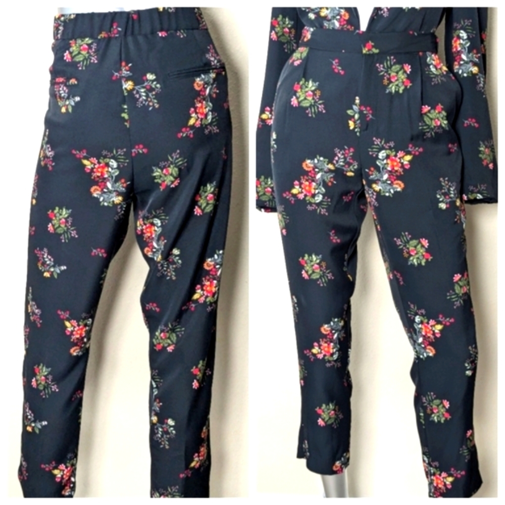 Simply Styled Floral Black Pantsuit - Picture 8 of 10
